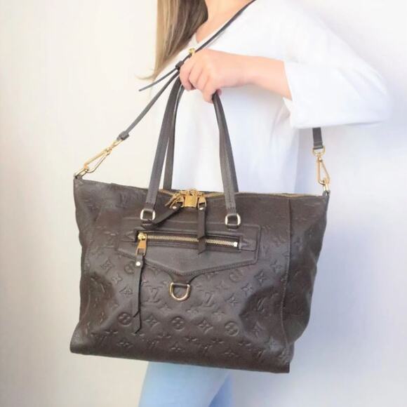 Louis Vuitton Embossed Leather Terre Monogram Empreinte Lumineuse PM Bag Brown - Picture 1 of 16